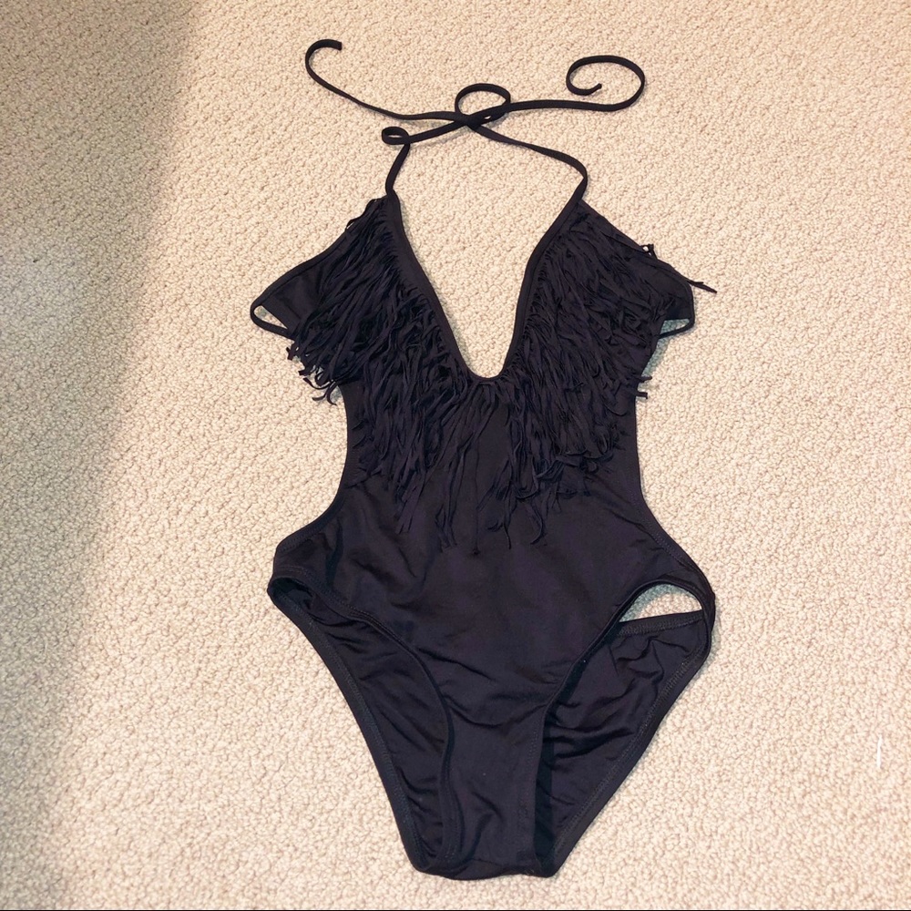 RARE: L*Space Stardust Fringe One-Piece Swimsuit